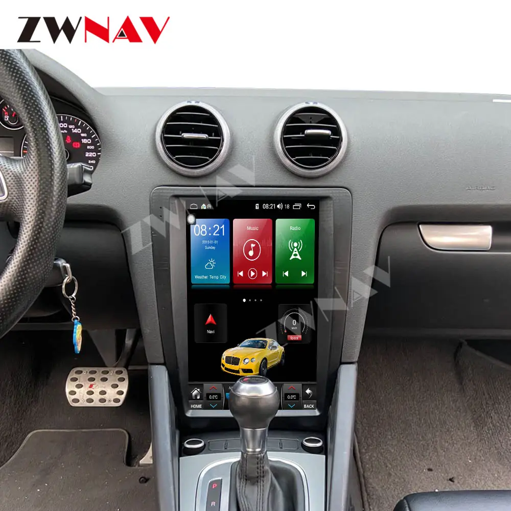 ZWNAV Android 10 Autoradio Per Audi A3 8P 8PA 2008 2012 Centrale Multimediale di Lettore Registratore a Nastro 4G Unità di Testa Carplay IPS 4 + 64G