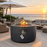 Brasero d'extérieur de style industriel pour feu de camp, pique-nique, terrasse, jardin