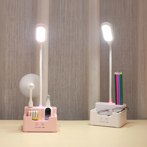 Protection des yeux 3 niveaux lecture lampe de bureau multi-fonction USB Rechargeable LED lampe de table, lampe de bureau - Product Image 3