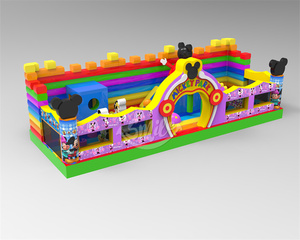 Venta de fábrica personalizar niños al aire libre <span class=keywords><strong>Mickey</strong></span> animado tema puente Castillo dibujos animados Casa de rebote Parque de Atracciones inflable - Product Image 4