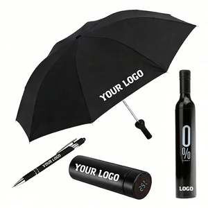 Parapluie Bouteille de Vin Publicitaire Personnalisé pour Cadeau d'Affaires – Direct Usine - Product Image 1