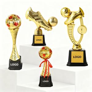 Trofeos de Fútbol con Logotipo Personalizado al por Mayor, Premios para Ganadores de Competiciones, Recuerdos, Coleccionables, Trofeos de Plástico Dorado - Product Image 1
