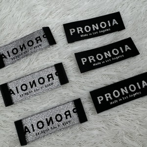 Tùy Chỉnh Phản Quang Thiết Kế Thời Trang Dệt Thẻ Cho Quần Áo Tên Thương Hiệu Logo Kích Thước End Gấp May Dệt Cổ Nhãn - Product Image 6