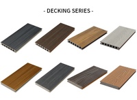 Planches de terrasse WPC bicolores haute performance, bois-plastique solide pour extérieur, imperméable et antidérapant, design traditionnel lisse