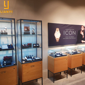 ตู้โชว์ไม้ทรงหอคอยทำจากแก้วสำหรับค้าปลีกที่ทันสมัยเชิงพาณิชย์ - Product Image 2