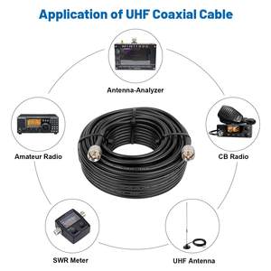 Câble <span class=keywords><strong>coaxial</strong></span> RG8x 100ft, câble <span class=keywords><strong>coaxial</strong></span> <span class=keywords><strong>CB</strong></span> 50 Ohm,UHF PL259 mâle à mâle, extension d'antenne <span class=keywords><strong>CB</strong></span> à faible perte pour radio HAM - Product Image 2