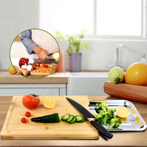 Мясник из бамбука, неслышащий луч, указательная головоломка, ракетка, блок, разделочная доска для стола, для хранения отходов, для кухни - Product Image 1