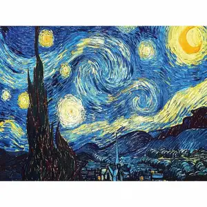 Pintura de diamantes de Van Gogh, pintura de diamantes de imitación cuadrados/redondos