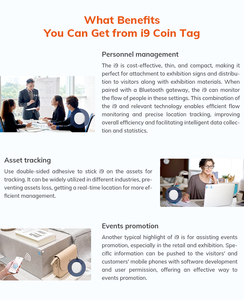 Dài phạm vi không dây đồng xu đèn hiệu ibeacon Sticker <span class=keywords><strong>Internet</strong></span> của sự vật thiết bị bluetooth đèn hiệu Tag cho những người theo dõi - Product Image 6