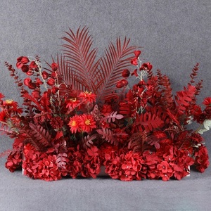 ดอกไม้ประดิษฐ์ทำจากผ้าไหมสีม่วงของโบสถ์ไฮเดรนเยียเดลฟีเนียมการจัดดอกไม้ในงานแต่งงาน - Product Image 5