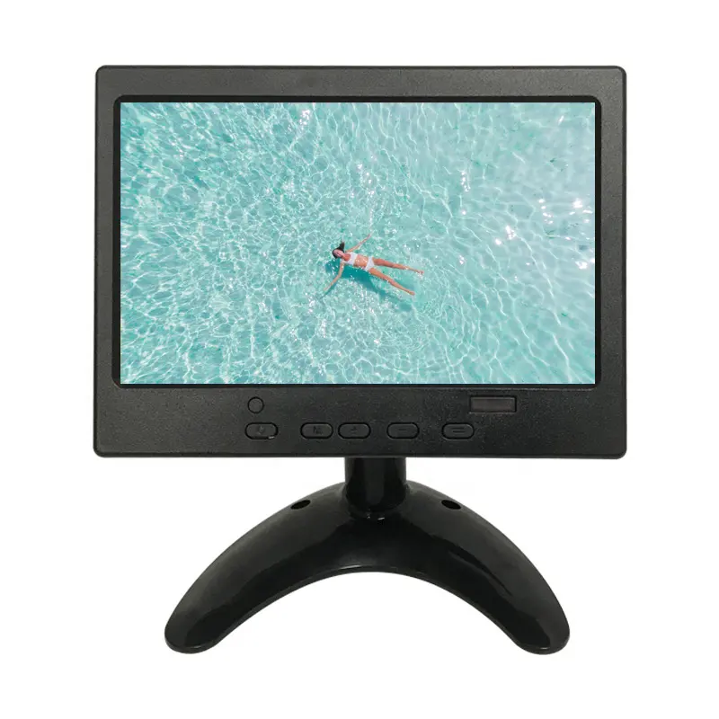 Écran de moniteur d'ordinateur à affichage HD de 7 pouces avec moniteur led portable DC 12V