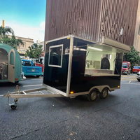 NOUVEAU Street Food Truck Van Mobile Kitchen Hot Dog Pizza Taco Truck Certificat DOT Hamburger Concession Food Trailer Hot Dog Cart