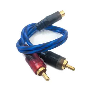 3 RCA AV Cable Wholesale The Video Connectors Plug With Ground Wire To Male Plug Color Cable Y Cable 10M