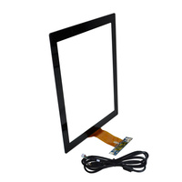 Écran tactile LCD multi-systèmes OEM ODM de 32 pouces HD avec film capacitif transparent PCAP, résistant à la poussière et à l'eau