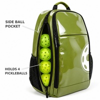 Sac à dos de pickleball en PVC avec logo personnalisé, compartiment à chaussures, poche pour balles, grande capacité, sac de rangement pour équipement sportif