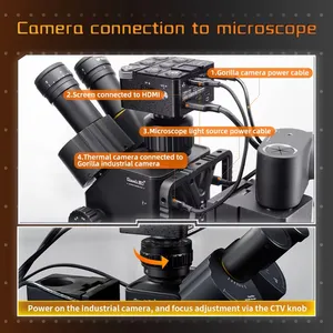 <span class=keywords><strong>Microscope</strong></span> trinoculaire Qianli 6558 Gorilla, zoom 6,5X-58X, <span class=keywords><strong>microscope</strong></span> électronique industriel <span class=keywords><strong>pour</strong></span> la réparation de cartes mères de téléphones portables - Product Image 6