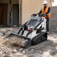 Mini-chargeuse compacte sur chenilles Kubota avec moteur diesel, 360 kg - 380 kg, pour travaux de terrassement et déchiquetage, livraison rapide
