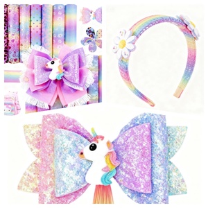 Miễn Phí Mẫu 14 Sheets/Gói A4 Kích Thước Cầu Vồng In Long Lanh Cho Tự Làm Cổ Vũ Cạnh Tranh Mũ Nón Bow - Product Image 6