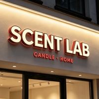 Letrero de Letras de Canal LED Acrílicas 3D Personalizadas con Iluminación Frontal y Trasera, Letrero Comercial Retroiluminado por LED 	 Letrero con Nombre de Empresa