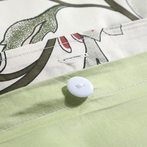 Holesale-Juego de fundas de edredón estampadas, ropa de cama 100% algodón, color verde - Product Image 4