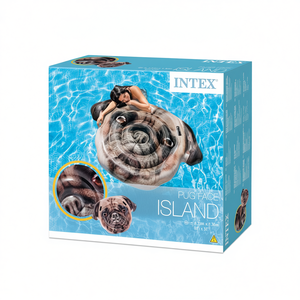 Flotador Inflable Intex Pug Face Island 173x130cm para Piscina - Product Image 2