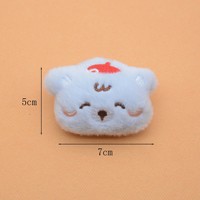 En gros, appliques en peluche en forme de visage d'ours, patchs animaux brodés rembourrés mignons pour pinces à cheveux DIY, vêtements, sacs et accessoires de loisirs créatifs