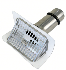 Drain de toit horizontal en acier inoxydable pour extérieur avec grille anti-feuilles - Couvercle de filtre de drainage des eaux pluviales tout-en-un anti-blocage - Product Image 3