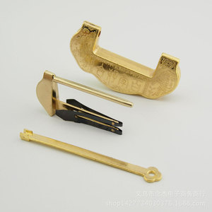 Candado Combinado Grande en Forma de Lingote de Oro, Candado Ovalado de Latón con Llave para Uso en Almacenes - Product Image 2
