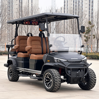 Voiture de golf électrique de fabrication professionnelle, modèle DC-H-F4+2, pour la chasse, rehaussée, 6 places, type buggy, vente en gros