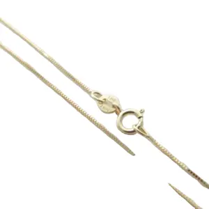 Chaîne en argent Sterling 925 pour collier, chaîne plaquée en or jaune, Style italien, corde, chaîne de câble