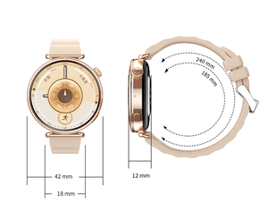 Montre connectée pour femmes CY37, écran IPS de 1,27 pouces, <span class=keywords><strong>lunette</strong></span> en alliage, assistant AI, moniteur de fréquence cardiaque, étanche IP68, bracelet intelligent pour la santé - Product Image 6