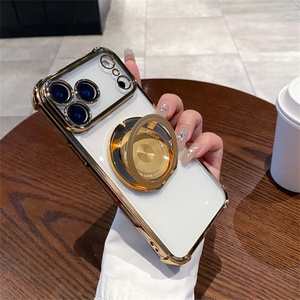 เคสโทรศัพท์มือถือแบบใสเคลือบแม่เหล็กพร้อมวงแหวนโลหะสำหรับ iPhone 17 16 15 14 13 12 11 Pro Max Air Plus - Product Image 4
