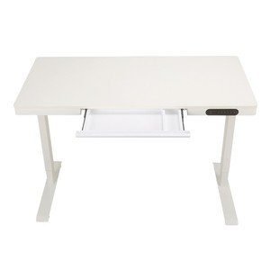 Bureau d'ordinateur électrique réglable en hauteur, moteur simple, en bois, avec écran OLED et port USB pour usage domestique ou professionnel - Product Image 2