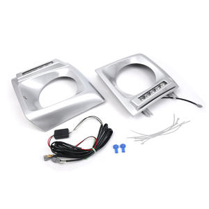 Cubierta Decorativa para Faros Delanteros Mercedes-Benz Clase G W463 con Luces LED DRL Plateadas y Negras, Juego de 1990-2015 - Product Image 1