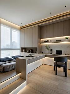 <span class=keywords><strong>Ensemble</strong></span> de chambre Tatami personnalisé avec cadre en bois massif à profil bas et système de rangement multi-tiroirs pour petit condo, chambre d'amis, gain de place - Product Image 3