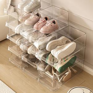 Stackable Basketball <strong>Shoe</strong> Organizer Thick Transparent Plastic <strong>Shoe</strong> <strong>Box</strong> with Flip Top for Efficient <strong>Shoe</strong> Storage Organization - Product Image 4