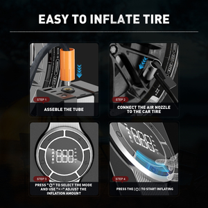 Portable <strong>12V</strong> <strong>Car</strong> <strong>Jump</strong> <strong>Starter</strong> with LED Light <strong>Multi</strong>-<strong>Function</strong> Tyre Air Pump Power Station Inflator for Truck and Motorcycle Use - Product Image 3