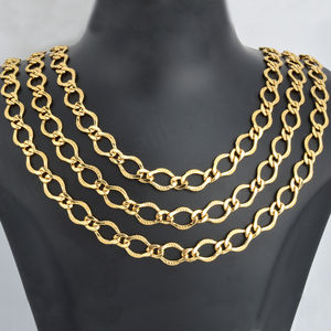 Collar de Cadena Chapado en Oro de 18K con Eslabones de Joyería de Lujo para Mujer - Product Image 5