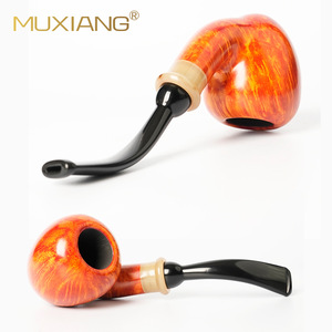 Muxiang Tobacco Pipe Bent Type Solid Wood Smoking Pipe With 3mm Filter For Men - Product Image 3