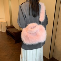 Sac fourre-tout en fausse fourrure de renard, grande capacité, à bandoulière diagonale, de haute qualité, moelleux, pour le commerce transfrontalier