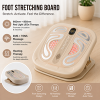 Eveekon EMS Planche inclinée pour étirement des pieds et des mollets avec lumière rouge 660nm 850nm et chauffage, étireur de cheville, étireur d'Achille