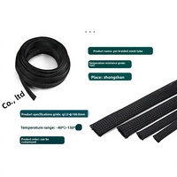 Gaine textile extensible en nylon ignifuge, résistante aux hautes températures, conduit tressé en PET pour câbles automobiles/industriels