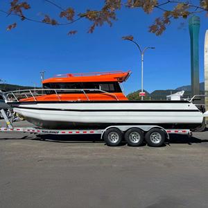 Bateau de plaisance de luxe <span class=keywords><strong>Gospel</strong></span> 30 pieds (9 m) en aluminium soudé à coque en V profond, avec cabine, pour la pêche et les loisirs - Product Image 1