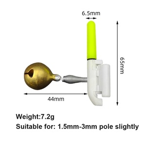 Luce di punta dell'asta con campana rossa/<span class=keywords><strong>verde</strong></span>/luce intelligente a induzione luce LED canna da pesca adatta per 1.5 ~ 3mm canne sensibili Alarmsea - Product Image 2