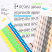 Bandelettes adhésives transparentes en PET, 160 feuilles, pour lecture, annotations, marque-pages et indexation de livres et carnets