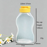 Bouteille vide en PE de 220 ml de qualité alimentaire pour mayonnaise, vinaigrette, sauce chili, ketchup, sauce BBQ piquante, condiment, sauce à presser