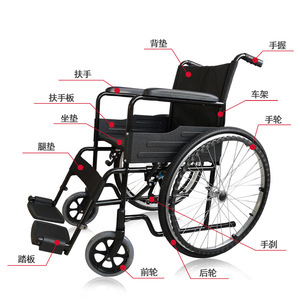 Silla de Ruedas Manual Henan Siyuan, Asistencia para Caminar Portátil y Compacta para Personas Mayores y Discapacitadas, Paralizadas y en Cuidado 0118 - Product Image 2