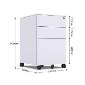 Modern Design Steel Mobile Storage Filing Cabinet Three <strong>Draw</strong> Under Desk Assembly Movable <strong>Unit</strong> for Bedroom - Product Image 3