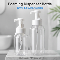 Bouteille pompe mousse PET 300ml 500ml, distributeur de mousse pour savon liquide, gel douche, emballage cosmétique rechargeable