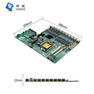 เมนบอร์ดเราเตอร์แบบซอฟต์แวร์ Yanyu Industrial Control H87SL พร้อมพอร์ต Gigabit Ethernet 8 พอร์ต, รองรับซีพียู LGA1150 รุ่นที่ 4 และ 10 กิกะบิต - Product Image 1